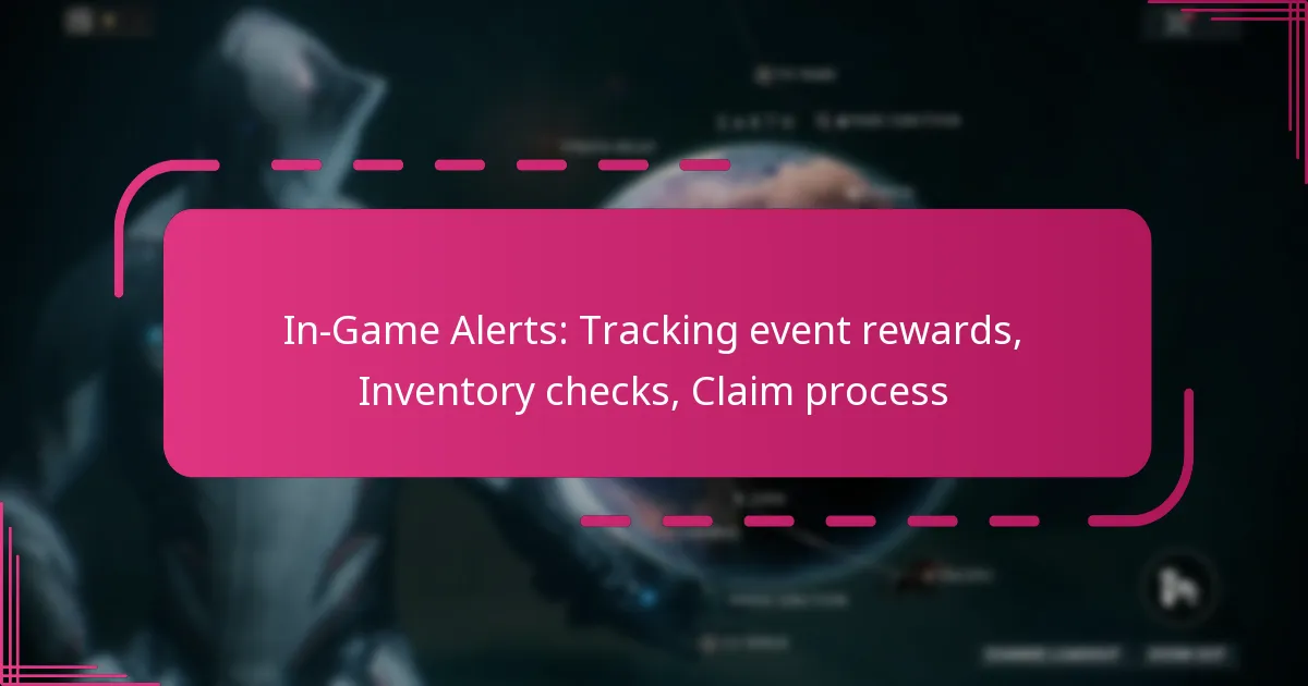 In-Game Alerts: Tracking event rewards, Inventory checks, Claim process