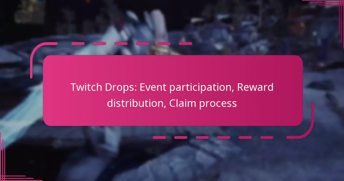 Twitch Drops: Event participation, Reward distribution, Claim process