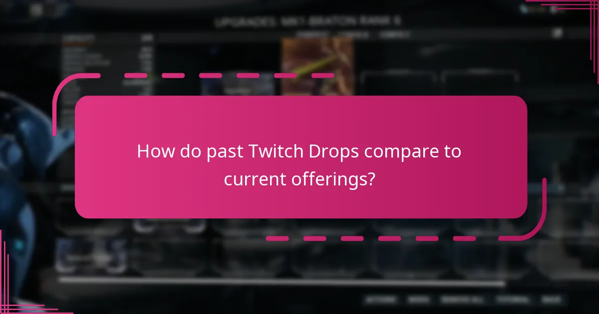 How do past Twitch Drops compare to current offerings?