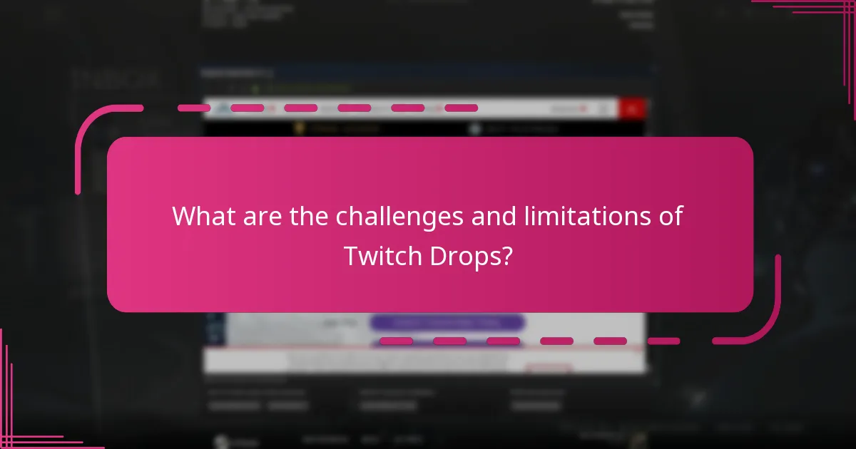 What are the challenges and limitations of Twitch Drops?