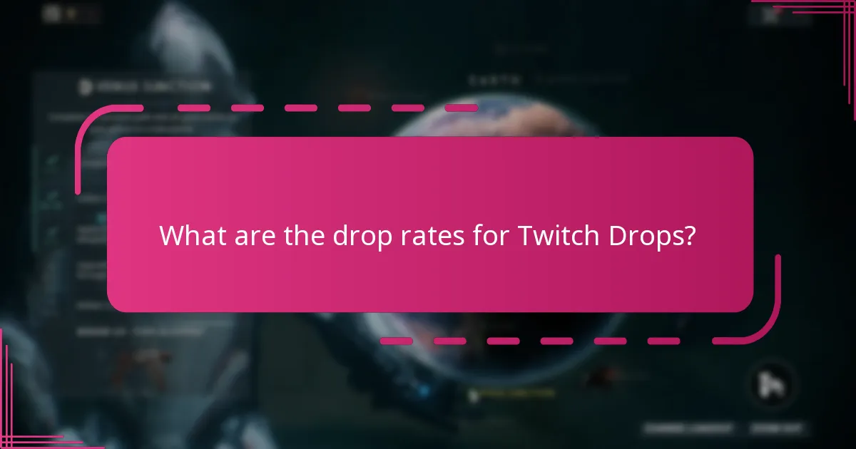 What are the drop rates for Twitch Drops?
