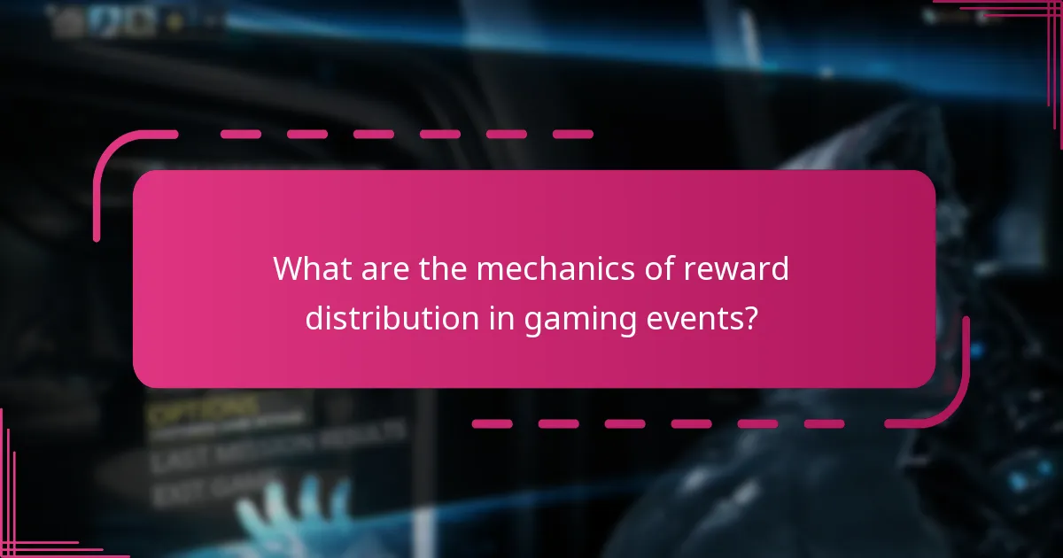 What are the mechanics of reward distribution in gaming events?