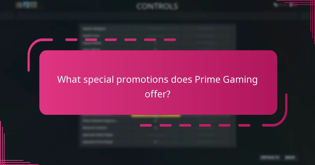 What special promotions does Prime Gaming offer?